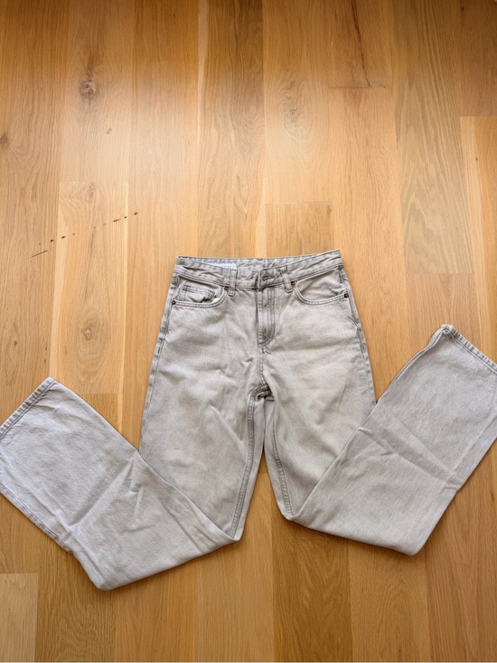 Zara Denim - ZARA Light Gray Mid-Waist Jeans Full Length Jeans